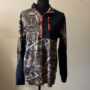 Magellan Outdoors Camouflage Pullover with Orange Trim
